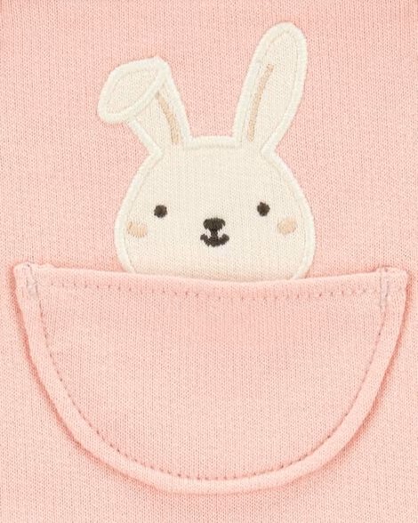 アメリカ子供服ブランド「カーターズ」女の子服2点セットジャンパースカートうさぎアプリケ付＋うさぎプリントボディスーツお誕生日プレゼントに！24M＝90サイズの画像
