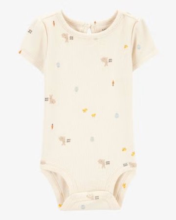 アメリカ子供服ブランド「カーターズ」女の子服2点セットジャンパースカートうさぎアプリケ付＋うさぎプリントボディスーツお誕生日プレゼントに！24M＝90サイズの画像