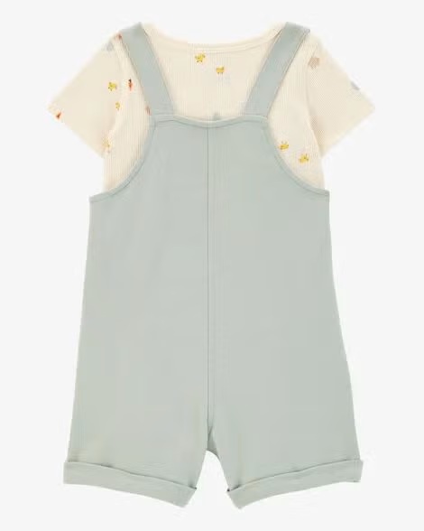 アメリカ子供服ブランド「カーターズ」女の子服2点セットオーバーオール＆Ｔシャツセットお誕生日プレゼントに！18Ｍ=85サイズ　24M＝90サイズの画像