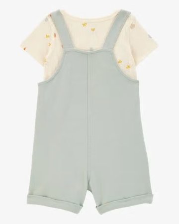 アメリカ子供服ブランド「カーターズ」女の子服2点セットオーバーオール＆Ｔシャツセットお誕生日プレゼントに！18Ｍ=85サイズ　24M＝90サイズの画像