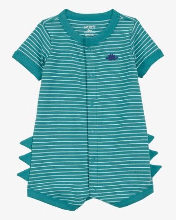 夏のお出かけ着に！アメリカベビー服・子ども服ブランド「カーターズ」赤ちゃん服恐竜ショートオール6M～7.5㎏と9M～9.3㎏ご出産祝いにも！の画像