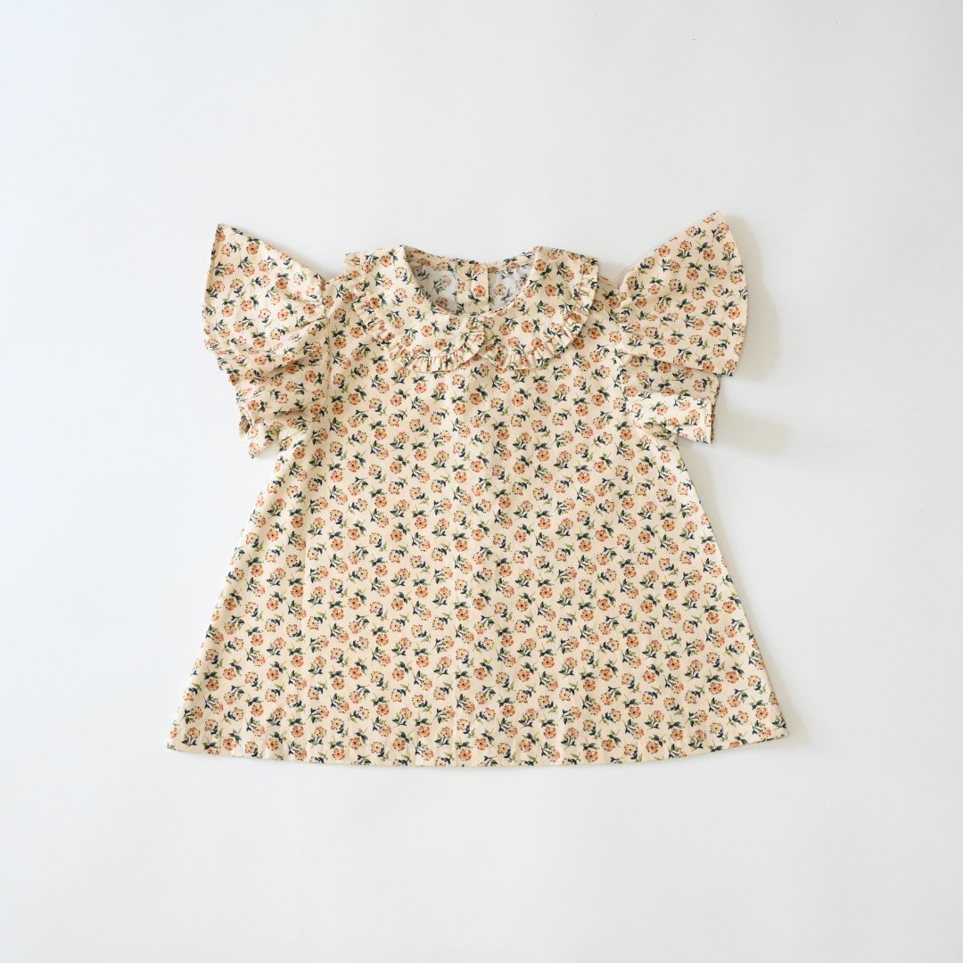 子供服ブランド「プチミグ」の夏の子供服日本発子供服ブランド「プチミグ」お花柄ブラウス90から120サイズまでお誕生日プレゼントに！の画像