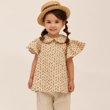 子供服ブランド「プチミグ」の夏の子供服日本発子供服ブランド「プチミグ」お花柄ブラウス90から120サイズまでお誕生日プレゼントに！の画像