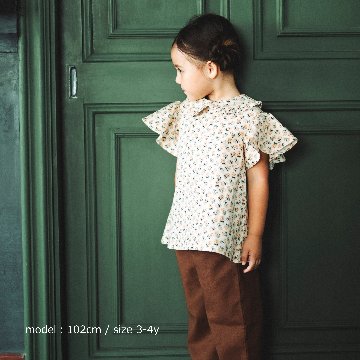 子供服ブランド「プチミグ」の夏の子供服日本発子供服ブランド「プチミグ」お花柄ブラウス90から120サイズまでお誕生日プレゼントに！の画像