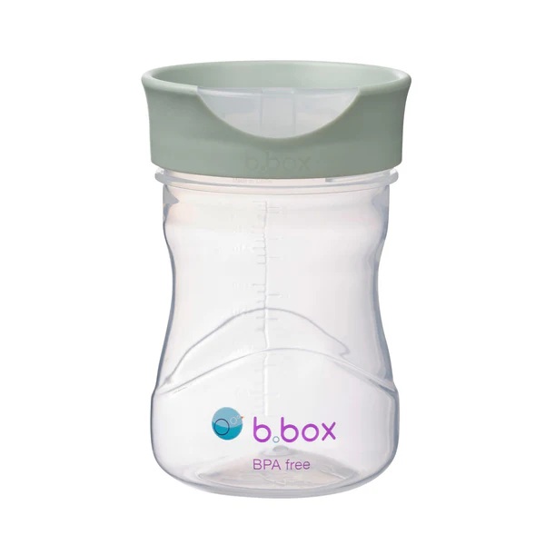 対象月齢３ヵ月～「b.boxビーボックス」ステップアップマグセットくすみカラーご出産祝いにおすすめ！哺乳瓶からコップ飲みの練習まで成長にあわせて使えます!おすすめギフトセット（セージGreen）の画像