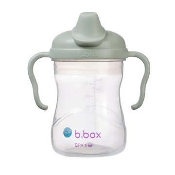 対象月齢３ヵ月～「b.boxビーボックス」ステップアップマグセットくすみカラーご出産祝いにおすすめ！哺乳瓶からコップ飲みの練習まで成長にあわせて使えます!おすすめギフトセット（セージGreen）の画像