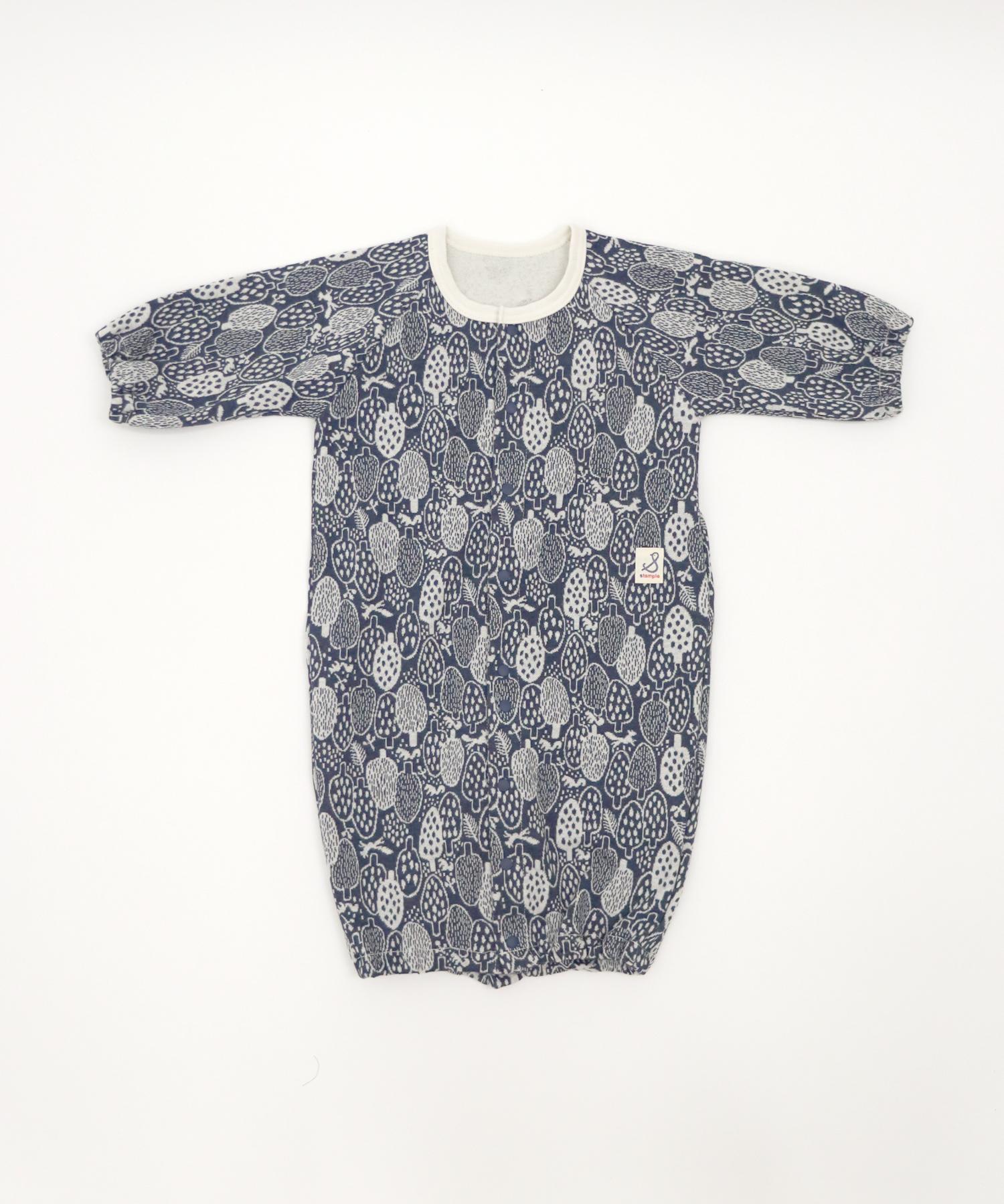 日本製ベビー服ブランド「スタンプル」北欧風フォレストジャガード綿コットン100％着心地抜群ベビー服2ウェイオールご出産祝い・ご出産準備に！50-70㎝（３色）MadeinJapanの画像
