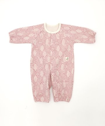 日本製ベビー服ブランド「スタンプル」北欧風フォレストジャガード綿コットン100％着心地抜群ベビー服2ウェイオールご出産祝い・ご出産準備に！50-70㎝（３色）MadeinJapanの画像