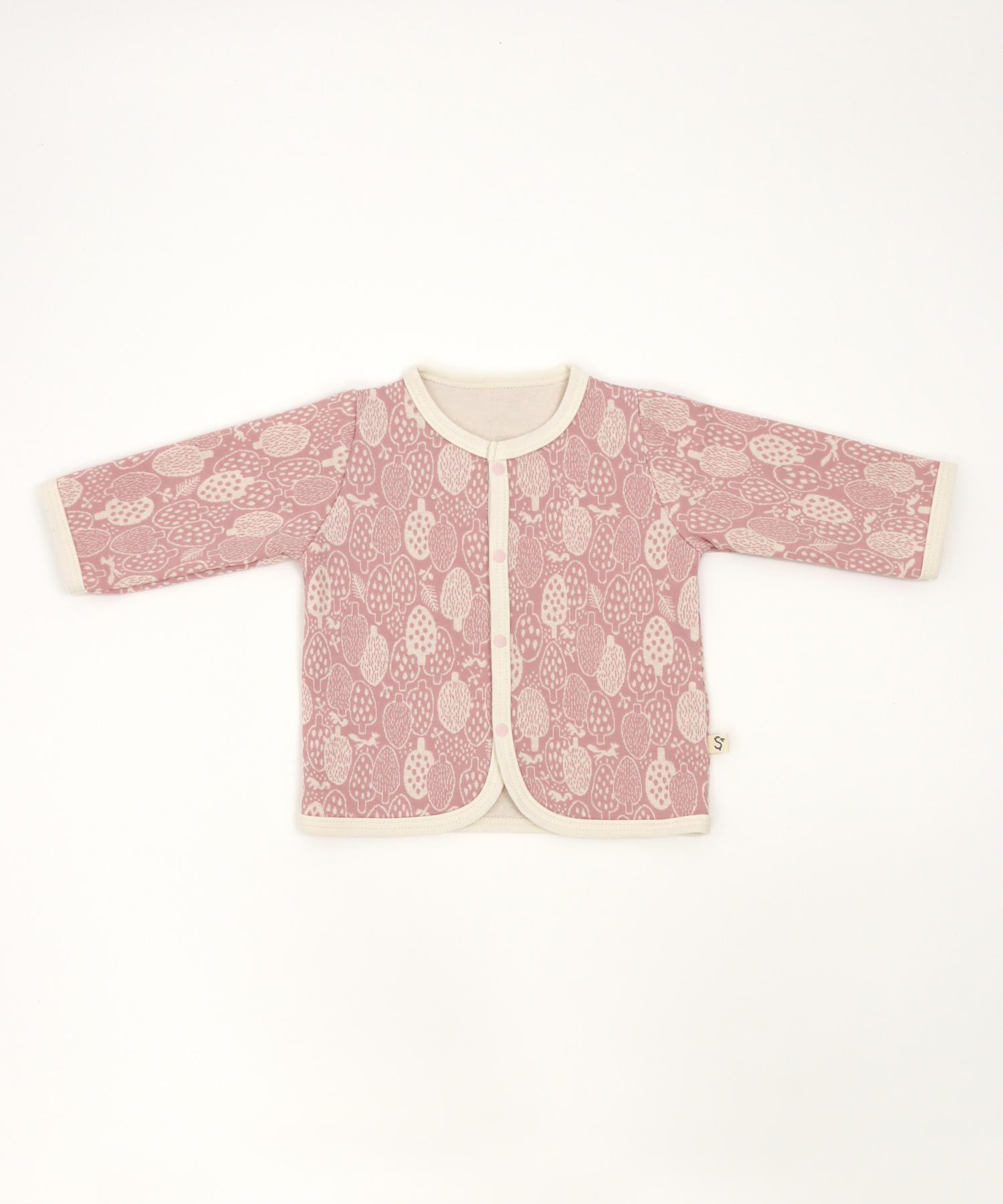 日本製ベビー服ブランド「スタンプル」北欧風フォレストジャガード綿コットン100％着心地抜群ベビー用カーディガンご出産祝い・ご出産準備に！75-85㎝（3色）MadeinJapanの画像