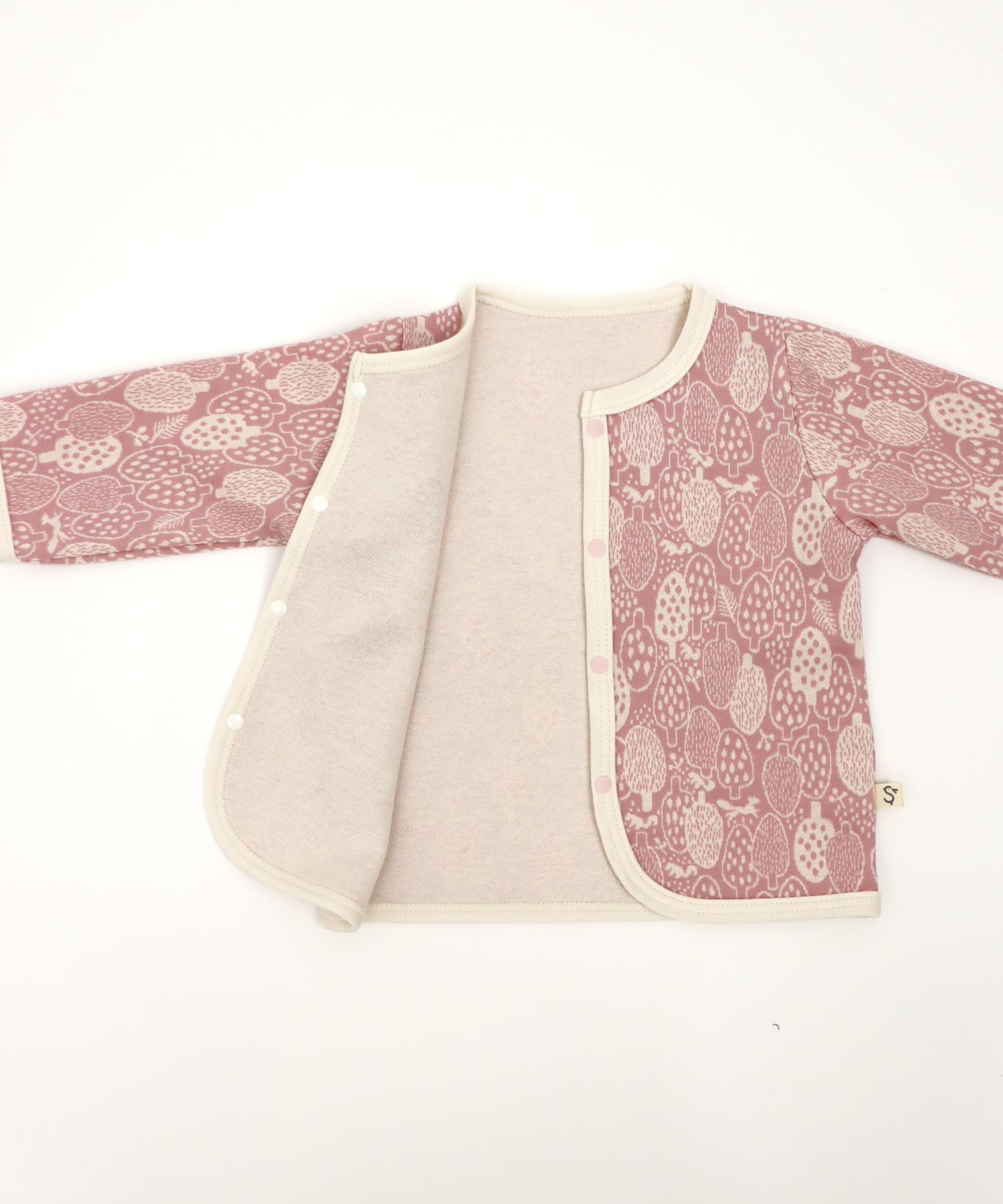 日本製ベビー服ブランド「スタンプル」北欧風フォレストジャガード綿コットン100％着心地抜群ベビー用カーディガンご出産祝い・ご出産準備に！75-85㎝（3色）MadeinJapanの画像