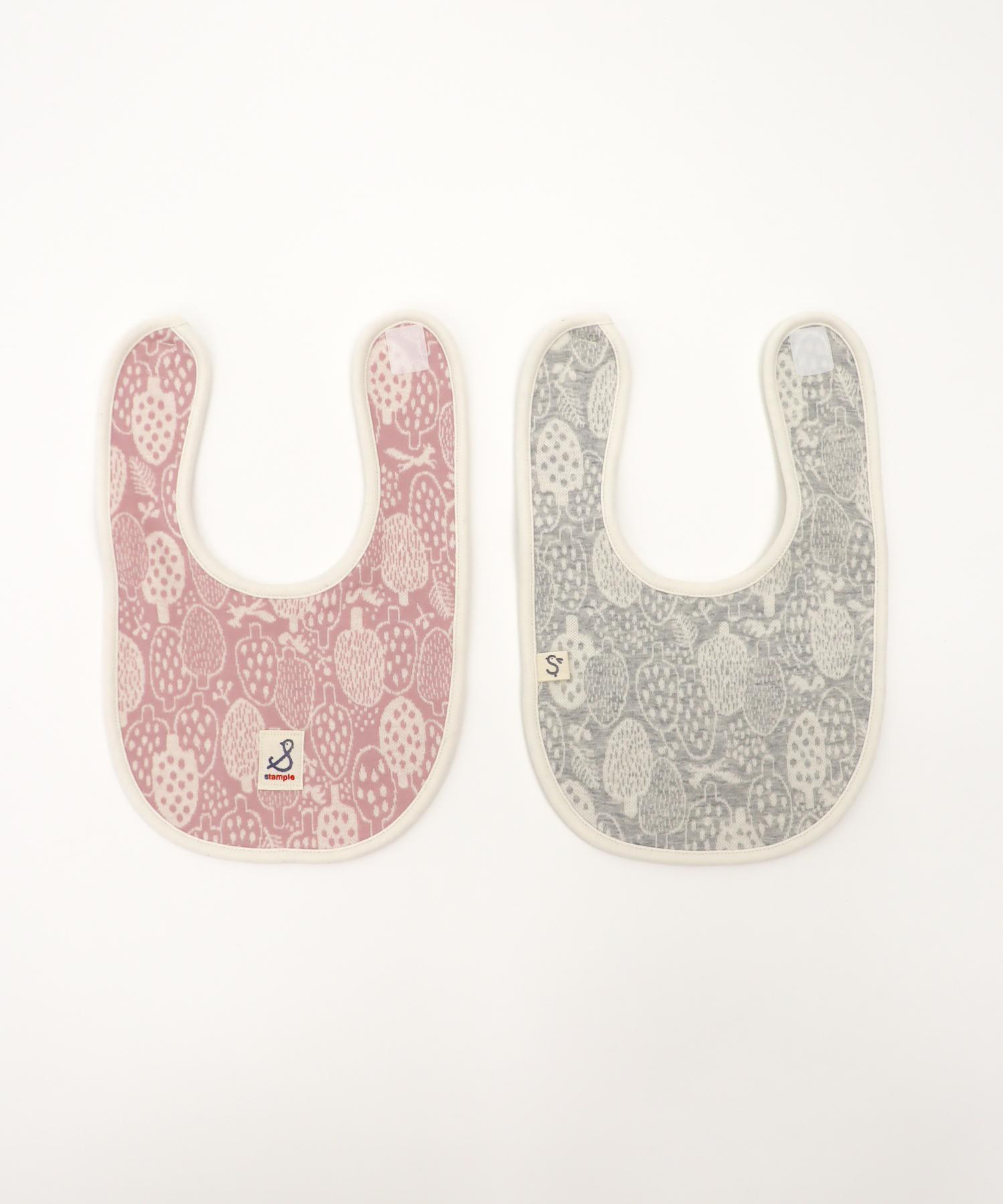 安心の日本製ご出産祝いにもおすすめベビー用スタイ☆赤ちゃんよだれかけ「スタンプル」2色フォレスト柄シンプルデザインが人気のベビー用品ブランド「スタンプル」の画像