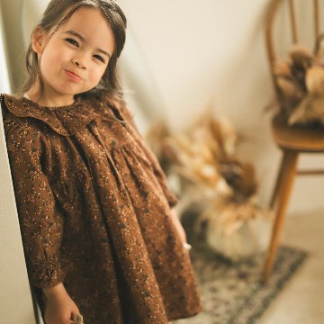 子供服ブランド「PetitMigプチミグ」秋の新作入荷！日本発子供服ブランド☆クラシカルな小花柄ワンピース90サイズ、100サイズ、110サイズの画像