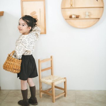 「PetitMigプチミグ」秋の新作子供服セーラーカラー花柄ダブルボタンブラウス・お誕生日プレゼント・クリスマスプレゼントに！80サイズ、90サイズ、100サイズ、110サイズの画像