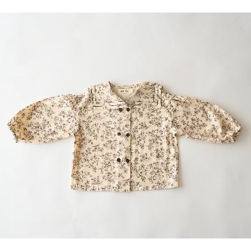 「PetitMigプチミグ」秋の新作子供服セーラーカラー花柄ダブルボタンブラウス・お誕生日プレゼント・クリスマスプレゼントに！80サイズ、90サイズ、100サイズ、110サイズの画像