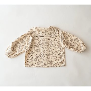 「PetitMigプチミグ」秋の新作子供服セーラーカラー花柄ダブルボタンブラウス・お誕生日プレゼント・クリスマスプレゼントに！80サイズ、90サイズ、100サイズ、110サイズの画像