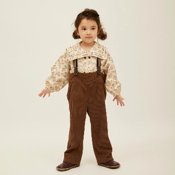 「PetitMigプチミグ」秋の新作子供服セーラーカラー花柄ダブルボタンブラウス・お誕生日プレゼント・クリスマスプレゼントに！80サイズ、90サイズ、100サイズ、110サイズの画像