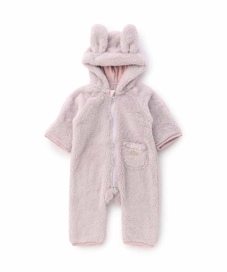 ご出産祝いに！冬産まれの赤ちゃんにベビーアンパサンド「アニマルボアジャンプスーツ」は、やさしいニュアンスのナチュラルなデザイン。ベビーのコーデにおしゃれさをプラス♪ハロウィンにも！の画像