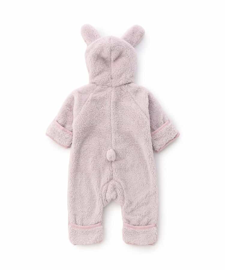 ご出産祝いに！冬産まれの赤ちゃんにベビーアンパサンド「アニマルボアジャンプスーツ」は、やさしいニュアンスのナチュラルなデザイン。ベビーのコーデにおしゃれさをプラス♪ハロウィンにも！の画像