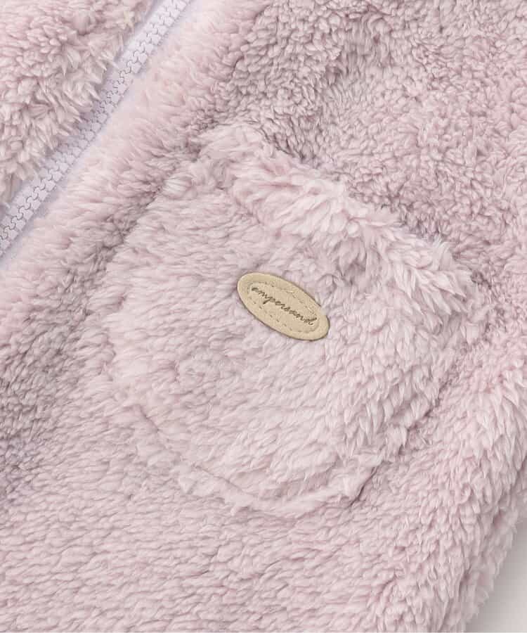 ご出産祝いに！冬産まれの赤ちゃんにベビーアンパサンド「アニマルボアジャンプスーツ」は、やさしいニュアンスのナチュラルなデザイン。ベビーのコーデにおしゃれさをプラス♪ハロウィンにも！の画像