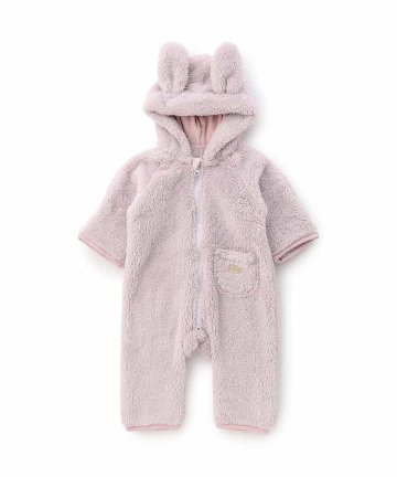 ご出産祝いに！冬産まれの赤ちゃんにベビーアンパサンド「アニマルボアジャンプスーツ」は、やさしいニュアンスのナチュラルなデザイン。ベビーのコーデにおしゃれさをプラス♪ハロウィンにも！の画像