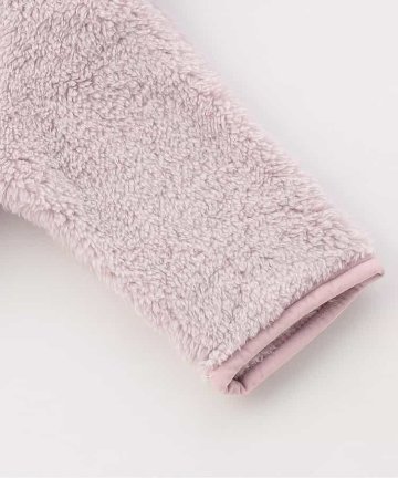 ご出産祝いに！冬産まれの赤ちゃんにベビーアンパサンド「アニマルボアジャンプスーツ」は、やさしいニュアンスのナチュラルなデザイン。ベビーのコーデにおしゃれさをプラス♪ハロウィンにも！の画像