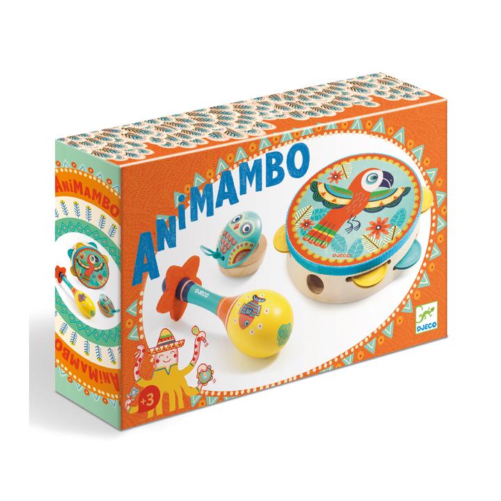 お誕生日プレゼント・クリスマスプレゼントにおすすめ！フランスおもちゃブランド「DJECOジェコ」の楽器おもちゃ3種 タンバリン・​マラカス・​カスタネットの画像