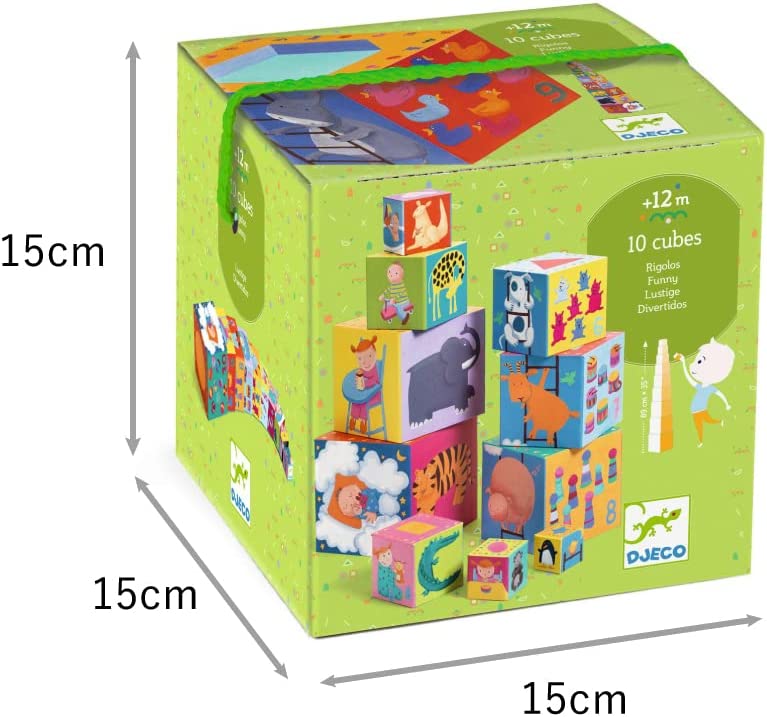 出産祝い・お誕生日プレゼントに！フランスベビー知育玩具ブランド「ジェコ」10フォレストブロックス長ーく遊べる赤ちゃん＆子供用おもちゃの画像