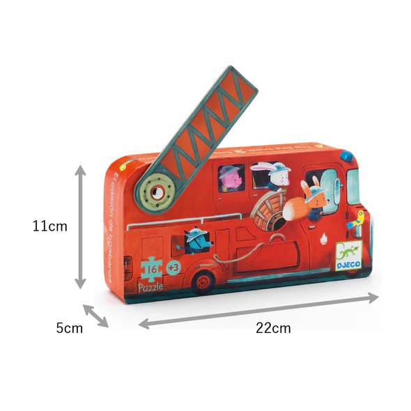 フランスおもちゃブランド「ジェコ」ジグソーパズル”ファイヤートラック” 知育玩具子供 紙製クリスマスプレゼント・お誕生日プレゼントに！の画像