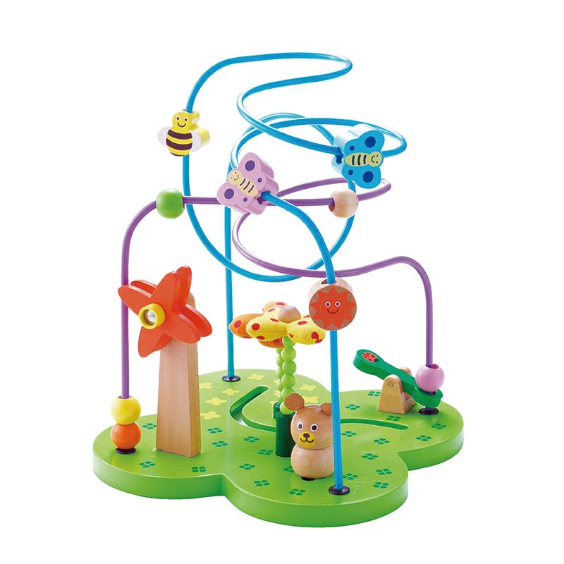 お誕生日プレゼント・ご出産祝いにおすすめ♪「おさんぽくまさん」 様々な要素が盛り込まれた知育玩具木のおもちゃ木製玩具の画像