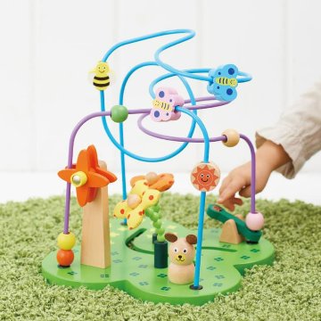 お誕生日プレゼント・ご出産祝いにおすすめ♪「おさんぽくまさん」 様々な要素が盛り込まれた知育玩具木のおもちゃ木製玩具の画像