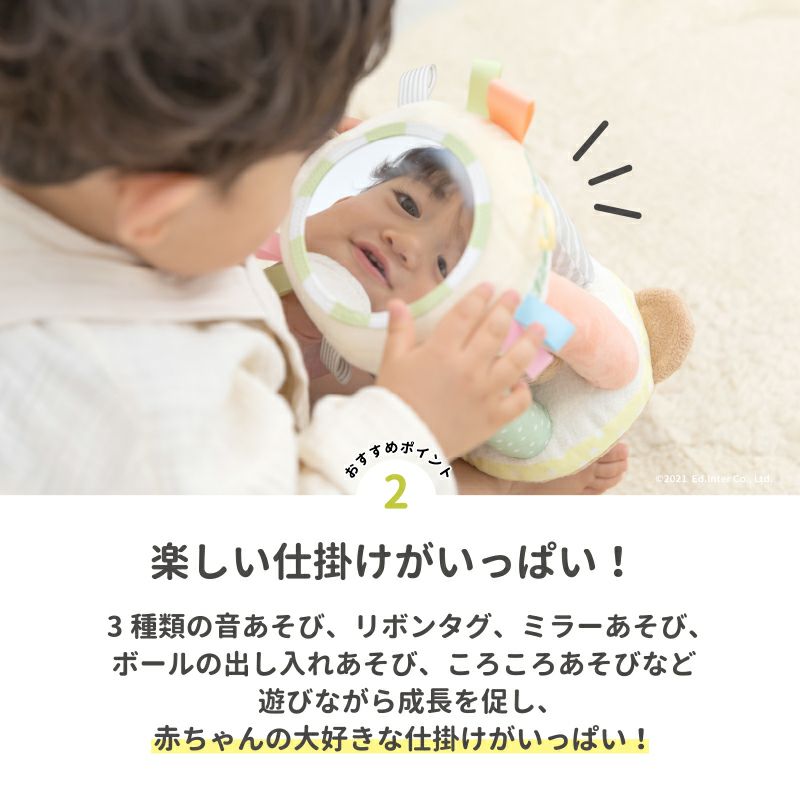 ご出産祝いに！安心・安全の布おもちゃ☆エドインター☆アニマルブロック色々な遊びができるベビー用おもちゃの画像