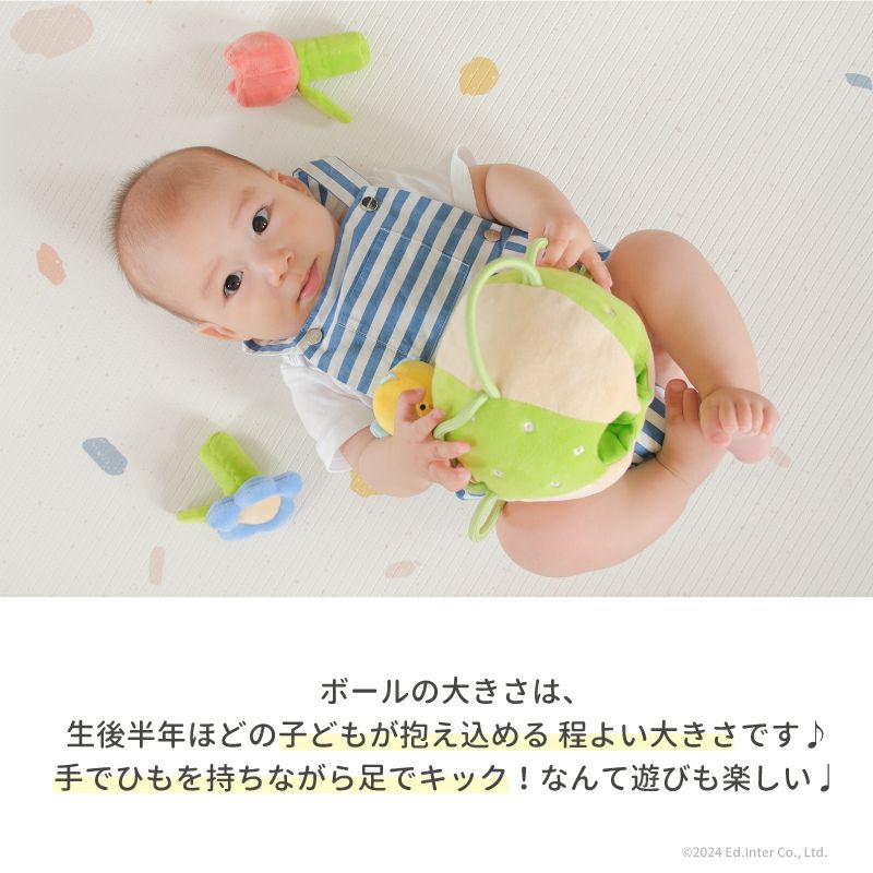 ご出産祝いに！安心・安全の布おもちゃ☆エドインター☆「ふりふり みつばち」ファーストトイにも！洗えるので衛生的な布おもちゃの画像