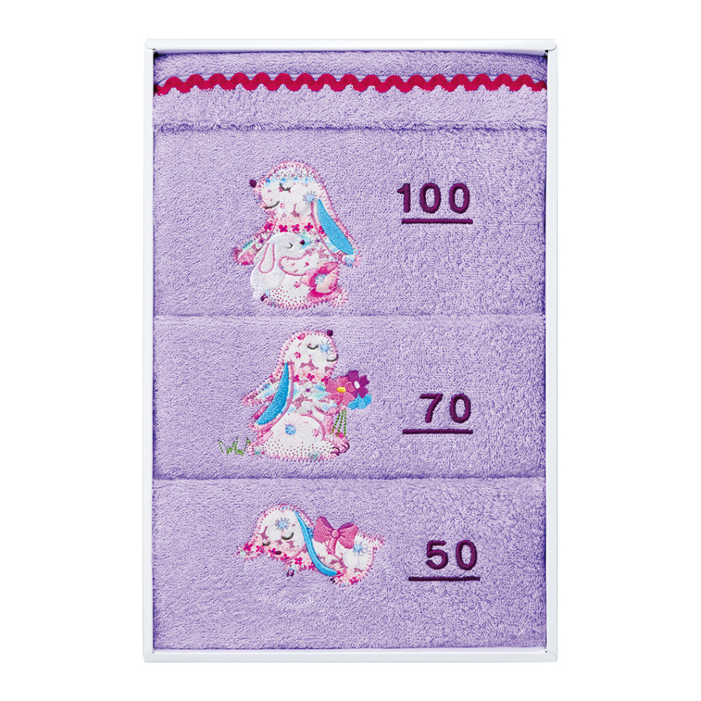 安心の日本製メイドインジャパン今治タオルImabariご出産祝いに身長が測れるタオル バスタオル赤ちゃん用品ベビー用品たれ耳うさぎお揃いの２ウェイビブも♪の画像