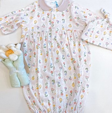 【ラッピング無料】出産祝いに人気｜日本製ベビー服2WAYオールギフト｜女の子におすすめ【上質な贈り物】Boribonウーフ｜新生児から長く使えますの画像