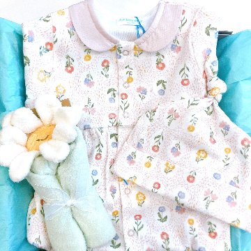 【ラッピング無料】出産祝いに人気｜日本製ベビー服2WAYオールギフト｜女の子におすすめ【上質な贈り物】Boribonウーフ｜新生児から長く使えますの画像