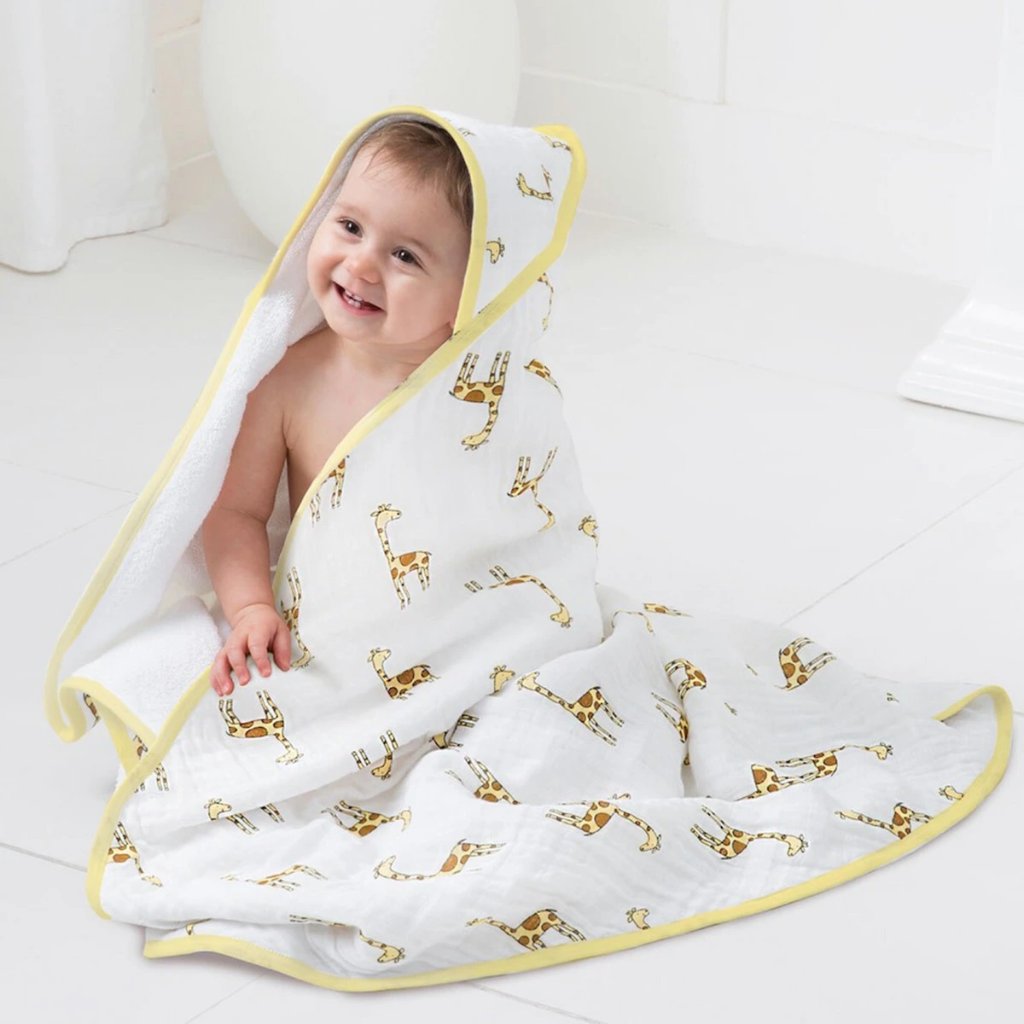 【出産祝いに人気】新生児〜幼児まで使えるエイデンアンドアネイ フード付きタオル＆ウォッシュクロスセット｜コットン100％・大判87cmの画像