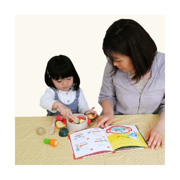 えほんトイっしょ「チーズくんのおいしいスープ」えほんと木製おもちゃが一緒になった子供用おもちゃ知育玩具おままごと遊びの画像
