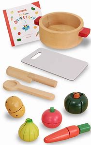 えほんトイっしょ「チーズくんのおいしいスープ」えほんと木製おもちゃが一緒になった子供用おもちゃ知育玩具おままごと遊びの画像