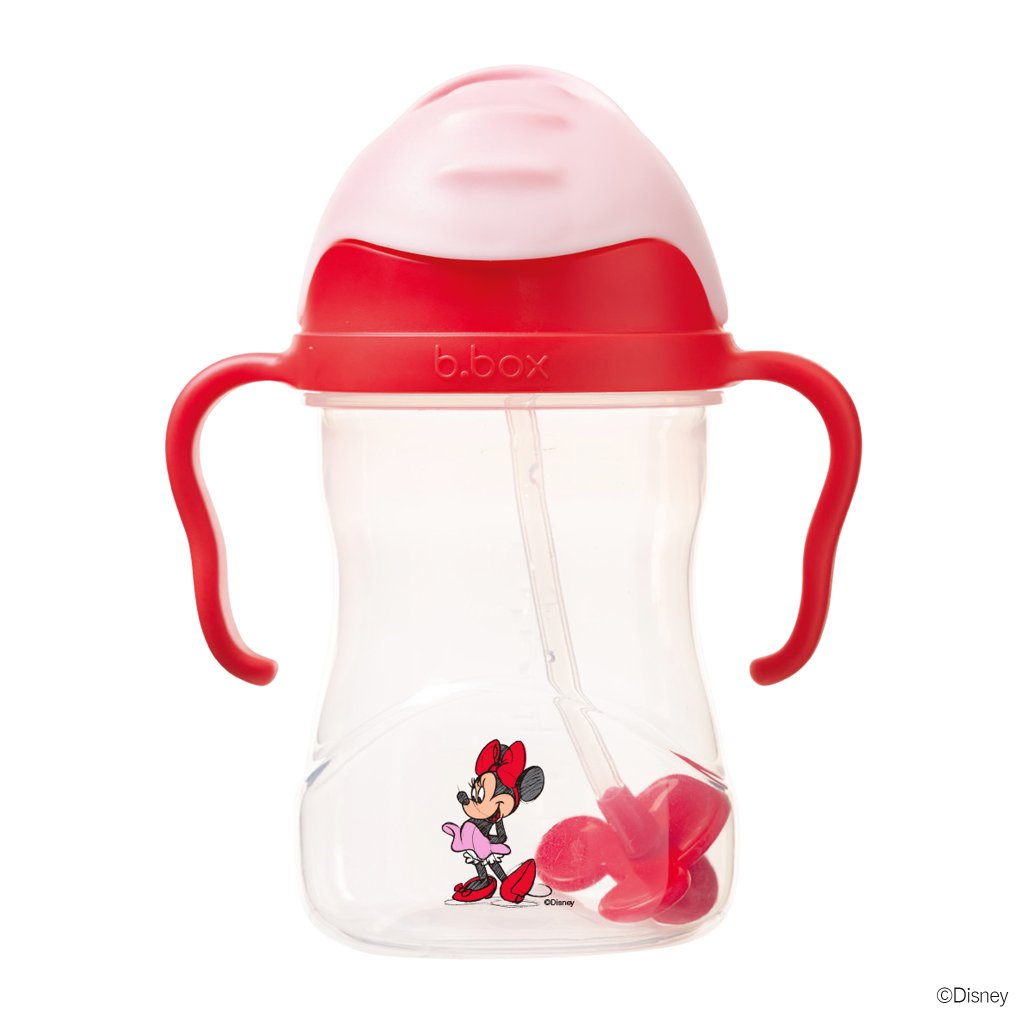 ディズニー好き必見！ご出産祝い・プレゼントにも！！オーストラリア発ベビー用品「ビーボックス」ストローボトル/シッピーカップ（ディズニー/ミニー）の画像