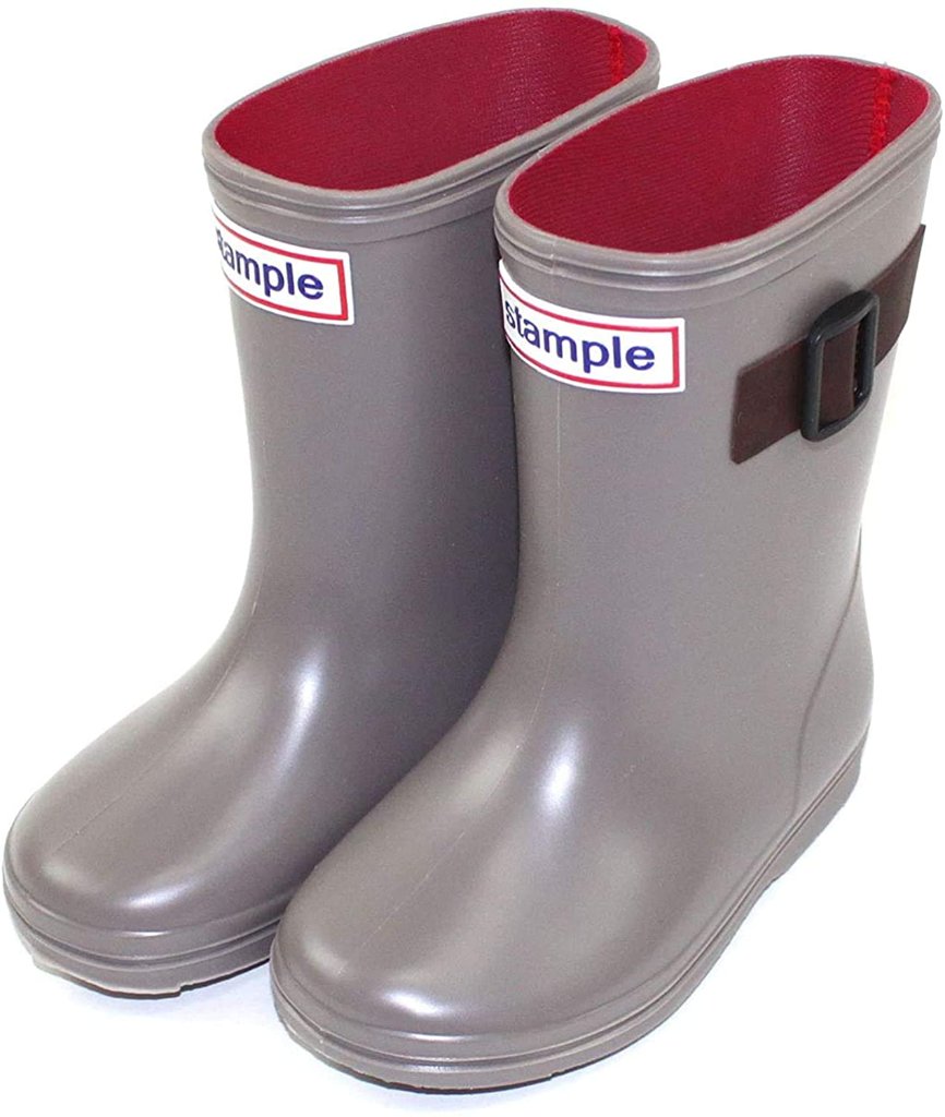 日本製のレインブーツ新色入荷☆日本発ベビー用品・キッズ用品ブランド「スタンプル」定番人気！レインブーツプレゼントにも◎14㎝と16cｍと18㎝グレーベージュの画像