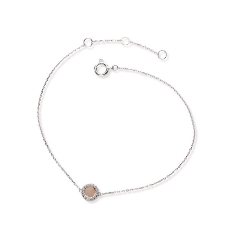 K10WG/PG サティーナプレート＆ダイヤブレスレット の画像