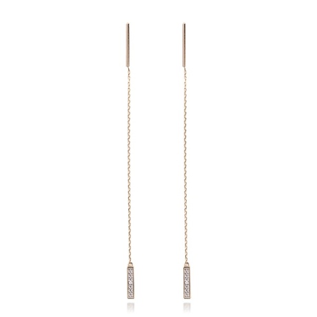 K10YG ダイヤロングピアス の画像