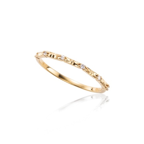 K10YG クラシカル・ダイヤピンキーリングの画像