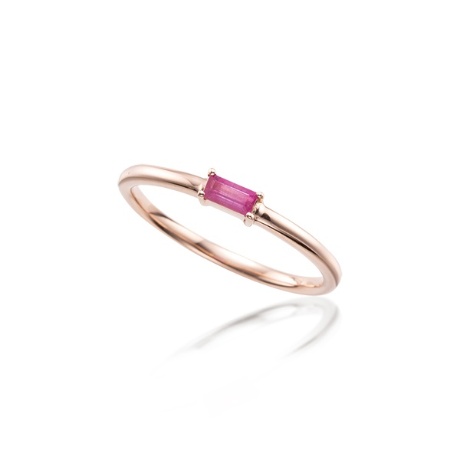 K10ピンクゴールド バケット・ルビーリングの画像