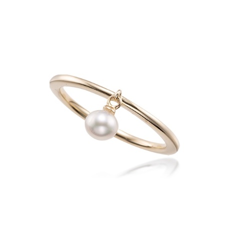 K10YG ランタン・ベビーパールリングの画像