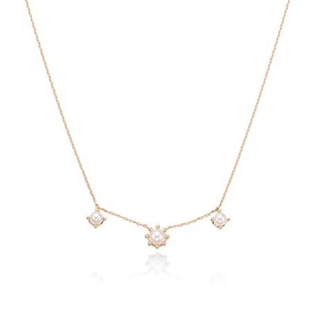 K10YG トロワ・ベビーパールネックレスの画像