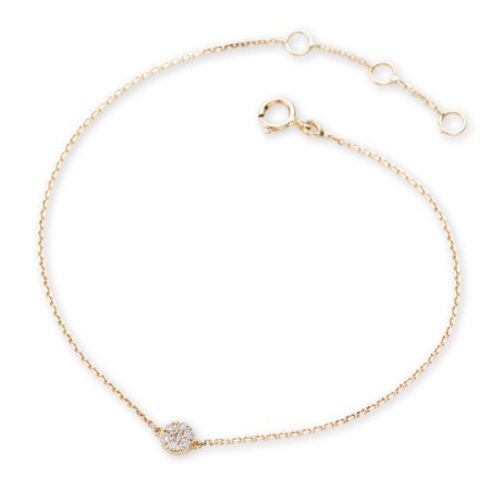 K18YG　セルクルダイヤブレスレットの画像