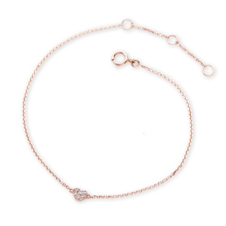 K10PG　ハートダイヤブレスレットの画像