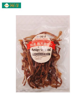 AM国産豚耳細切 150g 乳酸菌配合の画像