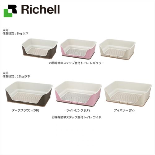 リッチェル　お掃除簡単ステップ壁付トイレ レギュラー　〔犬　トイレ　簡単　いたずら防止　壁付〕の画像